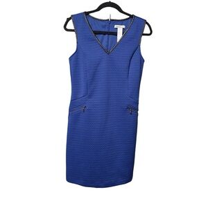 ❤️Laundry by Design women’s‎ size 8 blue sleeveless quilted sheath dress
